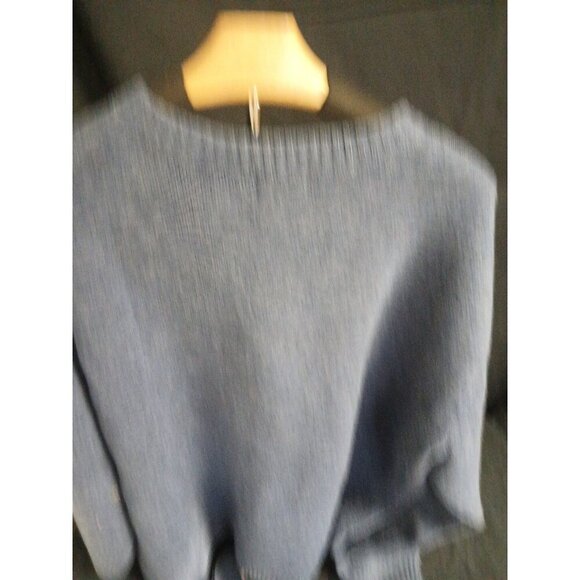 LL Bean Sweater Mens Large Blue Ragg Lambs Wool Henley Pullover Knit Outdoor - Picture 7 of 8